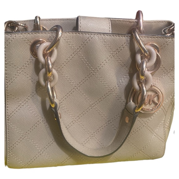 💜Michael Kors Cynthia Satchel Dusty Rose - Picture 2 of 14